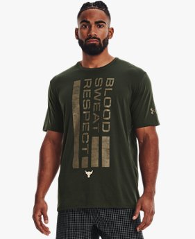 UAプロジェクトロック ショートスリーブ Tシャツ ブラッド スウェット リスペクト フラッグ（トレーニング/MEN）